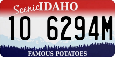 ID license plate 1O6294M