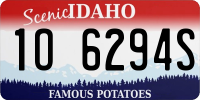 ID license plate 1O6294S