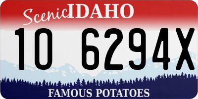 ID license plate 1O6294X