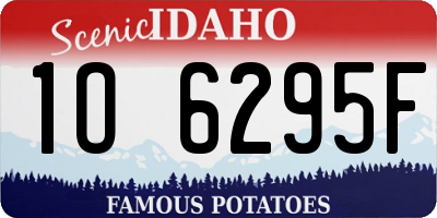 ID license plate 1O6295F