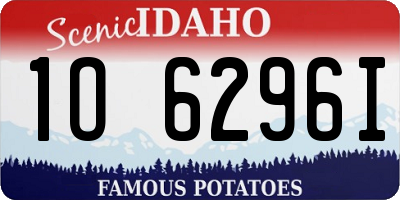 ID license plate 1O6296I