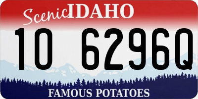 ID license plate 1O6296Q