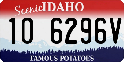 ID license plate 1O6296V
