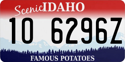 ID license plate 1O6296Z