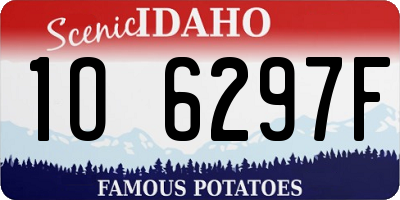 ID license plate 1O6297F