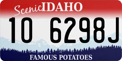 ID license plate 1O6298J