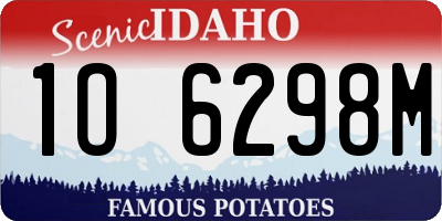 ID license plate 1O6298M