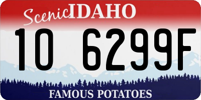 ID license plate 1O6299F