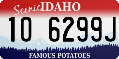ID license plate 1O6299J