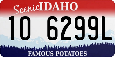 ID license plate 1O6299L