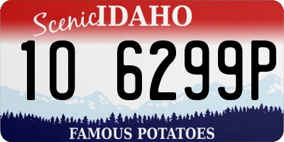 ID license plate 1O6299P