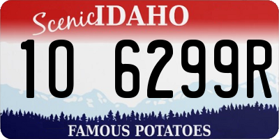 ID license plate 1O6299R