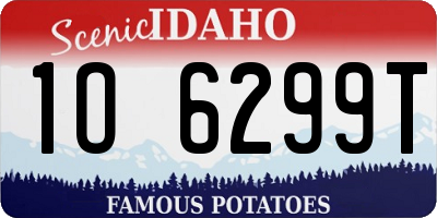 ID license plate 1O6299T