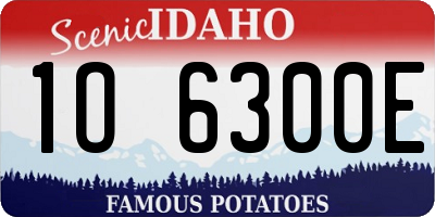ID license plate 1O6300E