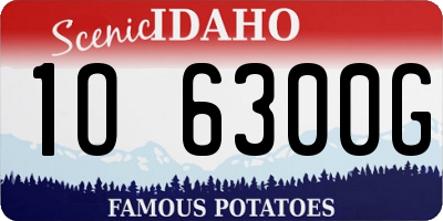ID license plate 1O6300G