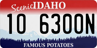ID license plate 1O6300N
