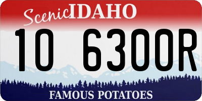ID license plate 1O6300R