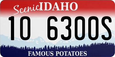 ID license plate 1O6300S