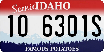 ID license plate 1O6301S