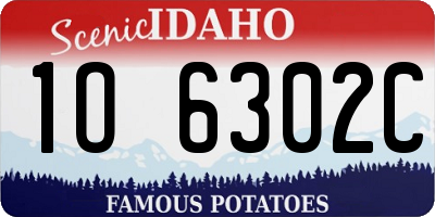 ID license plate 1O6302C