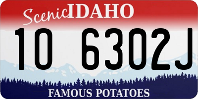 ID license plate 1O6302J