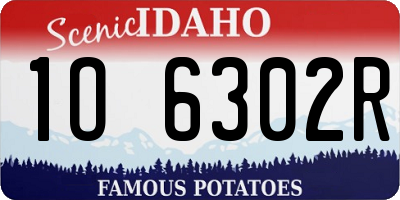 ID license plate 1O6302R