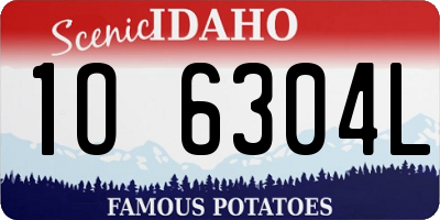 ID license plate 1O6304L