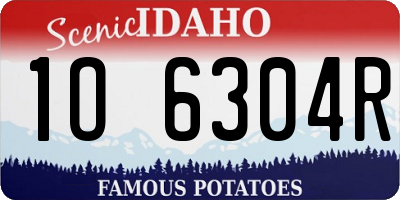 ID license plate 1O6304R