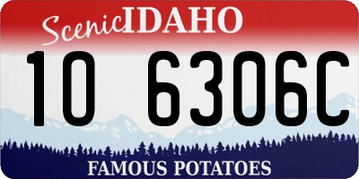 ID license plate 1O6306C