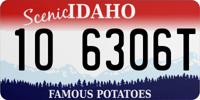 ID license plate 1O6306T