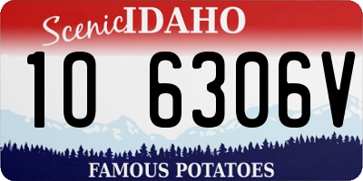 ID license plate 1O6306V