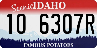 ID license plate 1O6307R
