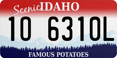 ID license plate 1O6310L