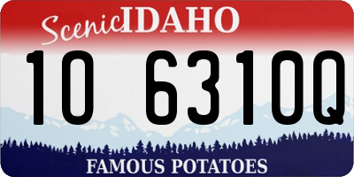 ID license plate 1O6310Q