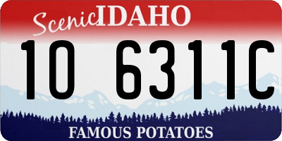 ID license plate 1O6311C