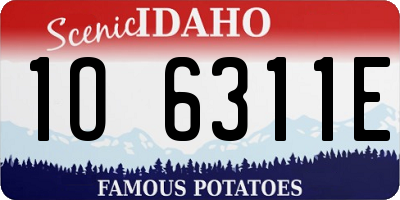 ID license plate 1O6311E
