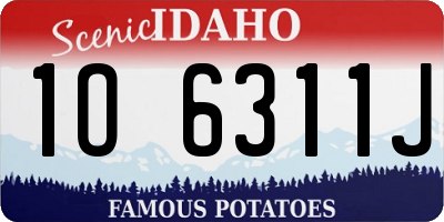 ID license plate 1O6311J