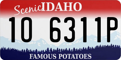 ID license plate 1O6311P