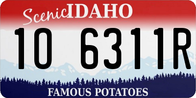 ID license plate 1O6311R