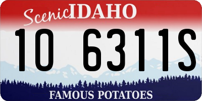 ID license plate 1O6311S