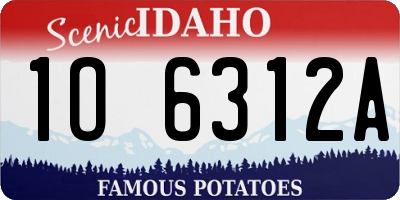 ID license plate 1O6312A