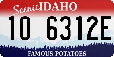 ID license plate 1O6312E