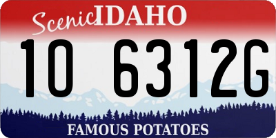 ID license plate 1O6312G