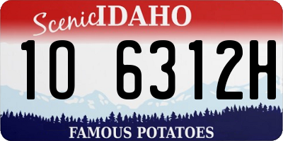 ID license plate 1O6312H