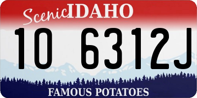 ID license plate 1O6312J
