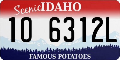 ID license plate 1O6312L
