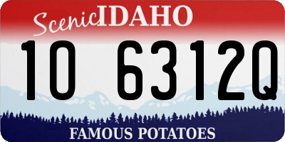 ID license plate 1O6312Q