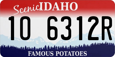ID license plate 1O6312R