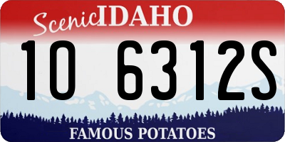 ID license plate 1O6312S
