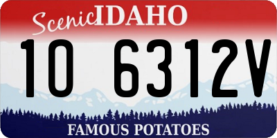 ID license plate 1O6312V